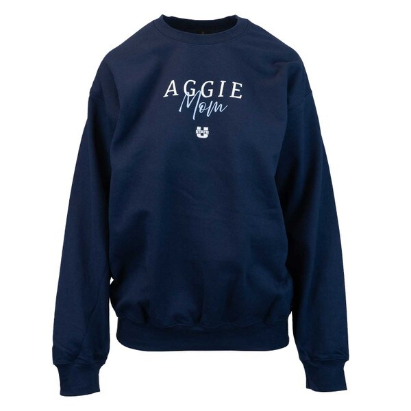 Aggie Mom crew sweatshirt navy